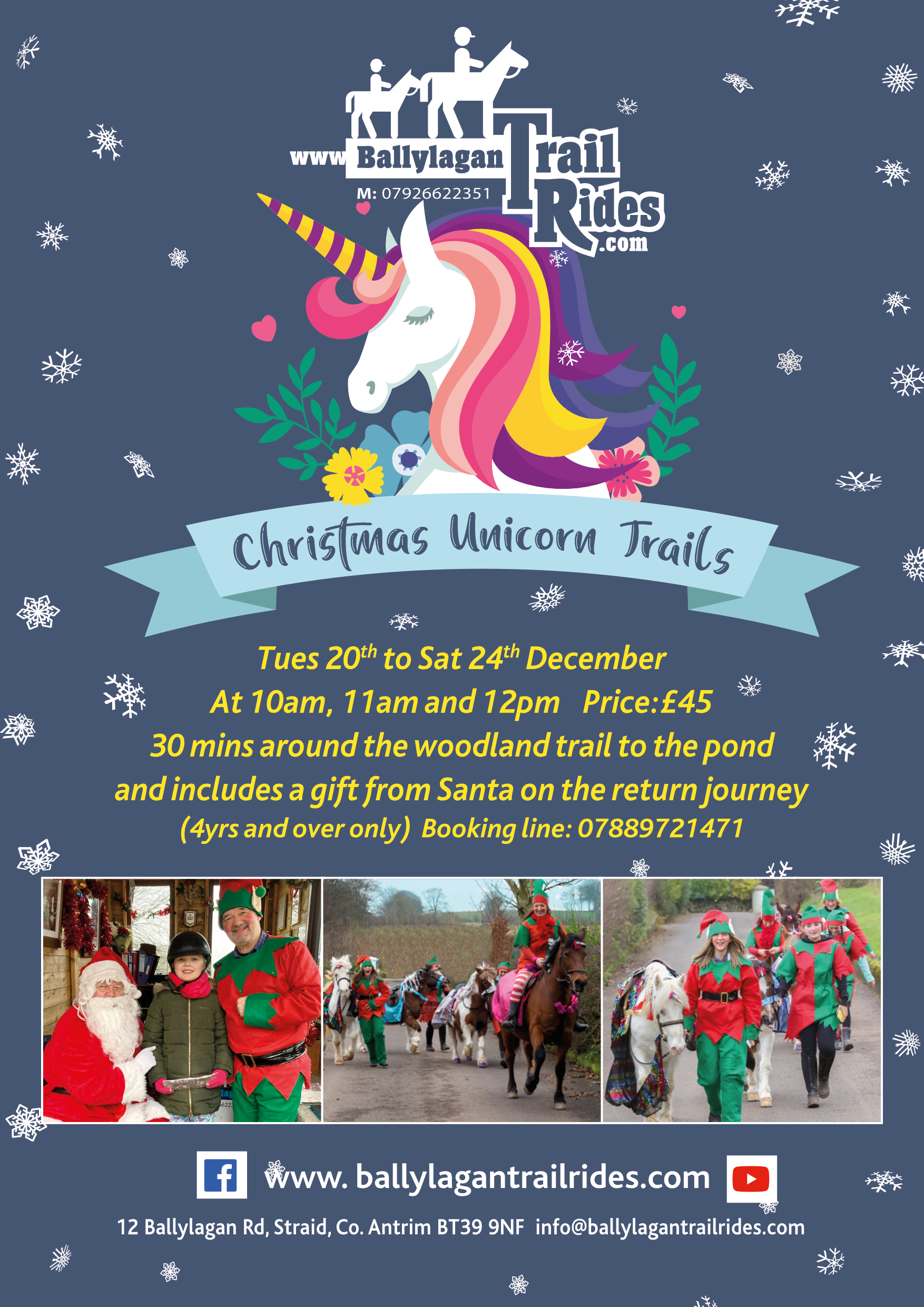 Ballylagan Trail rides Unicorn Christm
