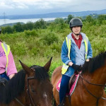 2 girls on horses in County Antrim