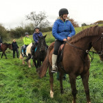 Riders in line waiting in County Antrim