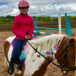 Girl with pink riding gear in County Antrim