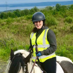 Smiling girl on horse in County Antrim