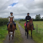 2 young riders in trail in County Antrim